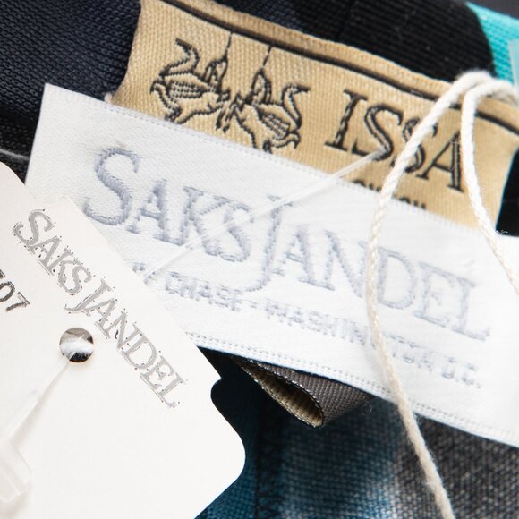 Issa London 100% Silk Dress A-Line Kimono Mini Deep V-Neck Blue Grey Size 10 New - Picture 3 of 10